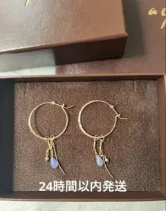 agete K10 フープピアス チャーム セット レディース