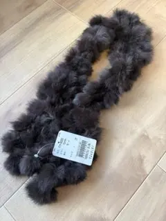 新品ラビットファー マフラー モカ