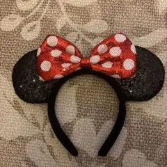 [美品] ディスニー カチューシャミニーマウス カチューシャ スパンコール