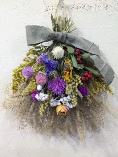 586ドライフラワースワッグ中