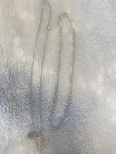 シルバーチェーンネックレス ペンダント付き