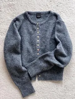 ROSEBUD グレー ボタン付きカーディガン