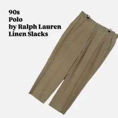 90s Polo by Ralph Lauren リネンスラックス 36×34のサムネイル