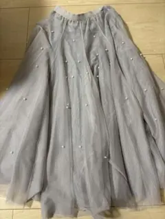 パールチュールロングスカート