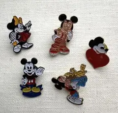 ミッキー・ミニー ピンバッジ ５個セット