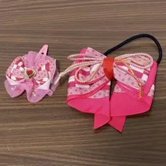 和柄　ヘアゴム　ヘアピン　ハンドメイド