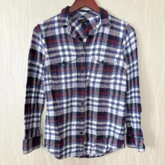 J.CREW【0】ジェイクルー チェック柄 長袖 ネルシャツ コットン100%