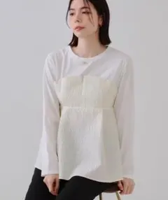 新品！OPAQUE.CLIP ジャカードビスチェドッキングトップス