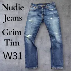 Nudie Jeans Grim Tim W31 イタリア製 ヒゲ ハチノスのサムネイル