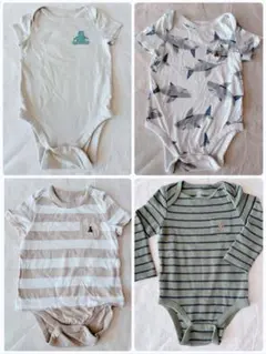 【美品】babyGap ベビーギャップ 80 ボディスーツ 4点 まとめ売り