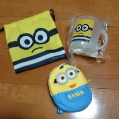 ミニオンズ コップ&巾着袋とミニリュックポーチのセット