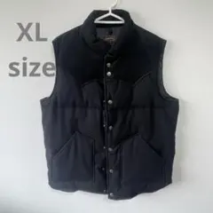 【希少】ダウンベスト　メンズ　秋冬　ジャケット　アウター　ブラック　古着