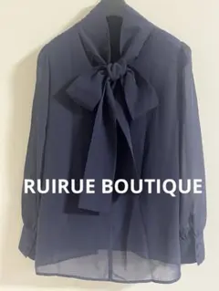 RUIRUE BOUTIQUE ネイビー シフォン