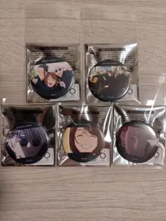 呪術廻戦 五条悟・夏油傑・家入硝子 缶バッジ 懐玉・玉折 場面写イラスト 5点