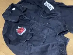 originalデニム　薔薇ワッペン刺繍Gジャン　h&mオリジナルジャケット