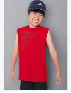 adidas 赤 ノースリーブ タンクトップ 160 ユニセックス