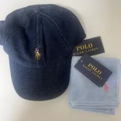 新品未使用品　コットン デニム ボール キャップ　タオル付き