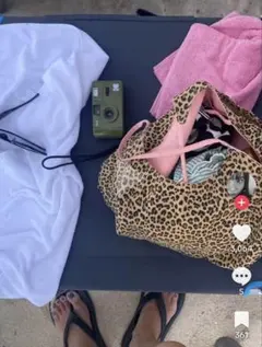 ヒョウ柄トートバッグ　リバーシブル