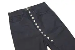 【美品】メンズS　紺　ZUCCA　アシンメトリー　ボタンフライ　コットン　パンツ