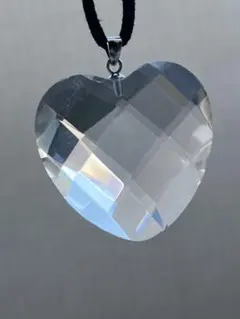 水晶 ハートペンダントトップ s925 多面カット