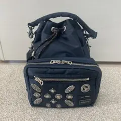 PORTER TOGA ARCHIVES ストリングバッグ　ネイビーのサムネイル
