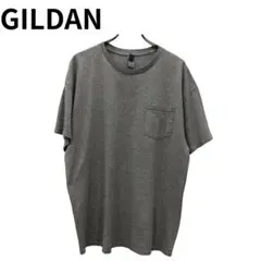 GILDAN グレー Tシャツ ポケット付き シンプル　ゆったり　シルエット