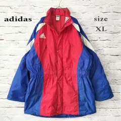 【訳あり品】adidas ナイロンジャケット コート 万国旗タグ
