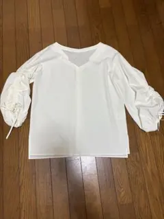 タグ付き新品未使用】Sov. 半袖ブラウス シアー チュール コットン 