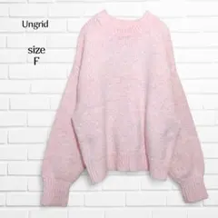 アングリッド Ungrid カラーモヘア混ルーズニット ピンク F 人気