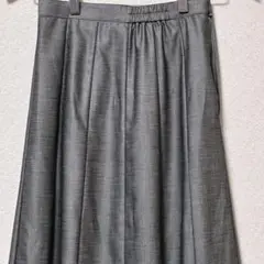 PRENON ASSHU プリーツ ロングスカート グレー 9号