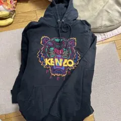 KENZO トラ刺繍 パーカー XL ブラック