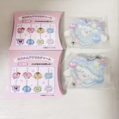 サンリオ　シナモロール　カスタムアクリルチャーム　ハート　2個セット