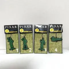 ハッピーくじ ピクサー J賞 ラバーチャーム グリーンアーミーメン 4種　コンプ