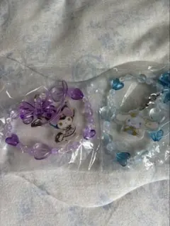 きらきらビーズチャーム　サンリオ　シナモン　クロミ　ガチャ　2個セット