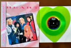 HEART　Nothin' At All　国内盤 ハート型変形グリーン レコード