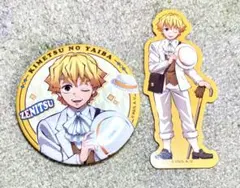 鬼滅の刃 リロホテル ステッカー 缶バッジ 我妻善逸