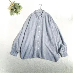 ミナペルホネン シャツ カーディガン 水色 - メルカリ