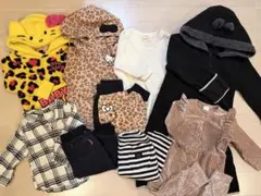 80サイズ　ベビー服　9点まとめ　ヒョウ柄　秋冬　まとめ売り