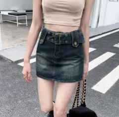 【Miniministore】キュロット デニムスカート ハイウエスト