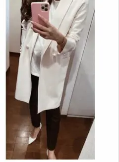 【新品】 パールボタン付き スプリングコート