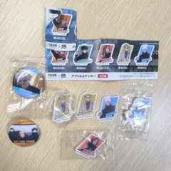 【美品】呪術廻戦くら寿司ビッくらポン 五条悟 七海建人缶バッジアクリルステッカー