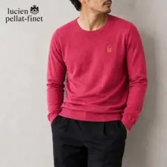 ルシアンペラフィネ スカル総柄 Vネック 長袖カットソー メンズ M