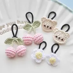 Bセット【6点セット/送料込み/匿名配送】ヘアゴム　髪ゴム　ベビー　キッズ