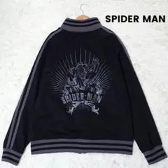 希少 USJ スパイダーマン【L】トラックジャケット ジャージ 黒 ☆美品☆
