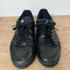 adidas ブラックスニーカー レザー