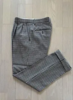 【最大値下げ】ORTELO ガンクラブチェック　ワイドスラックス
