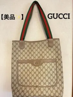 【美品】GUCCI オールドグッチ　シェリーライン GGプラス　トートバッグのサムネイル