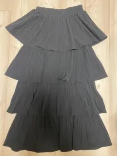 SPRAY PINK ブラック プリーツスカート F