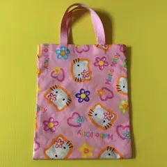 平成レトロ サンリオ ハローキティ ピンク トートバッグ カオハナ ビニール製