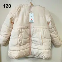 新品未使用 ふわふわ裏地であったかい！中綿キッズアウター ピンク 120 ダウン